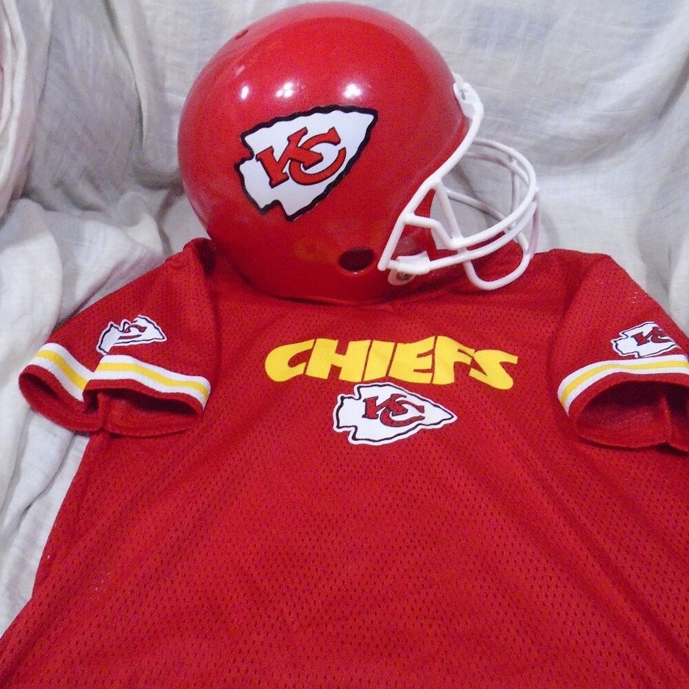 Kansas City KC Chiefs Franklin NFL Kids Football Helmet and Jersey Set Youth
